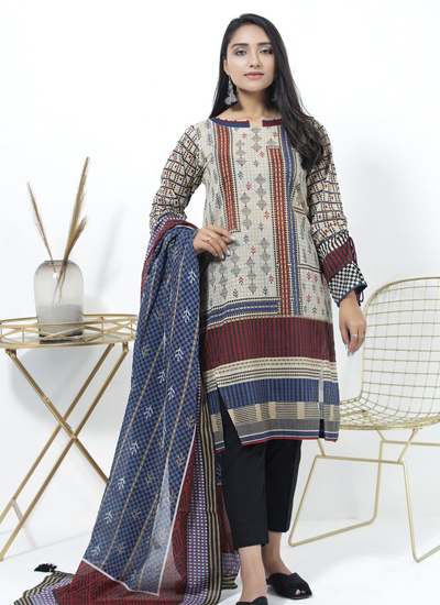 2 Piece Unstitched Printed Lawn