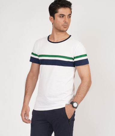 Men's Striped Crew Neck Tee