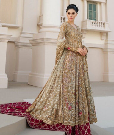 Zardoze Work Front Open Peshwas With Dupatta