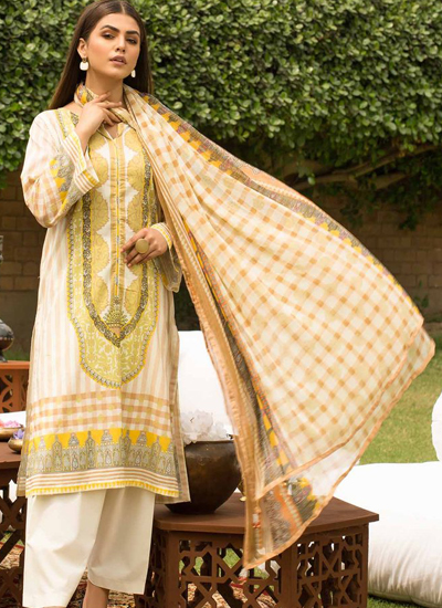 3PC Chiffon Lawn Print