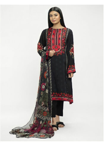 LimeLight 3PCS Khaddar Dress With Pashmina Wool Shawl D-5106