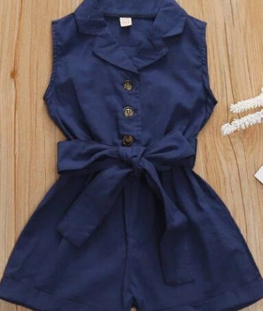 Baby Girl Romper Bow Tie Jumpsuit