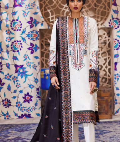 Embroidered Digital Printed Unstitched Lawn