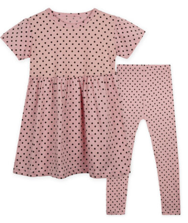 Girl’s Polka Dots Frock Set.