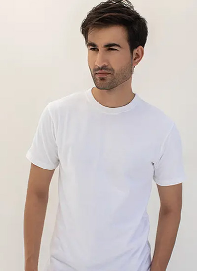 White Regular Fit Basic Tee