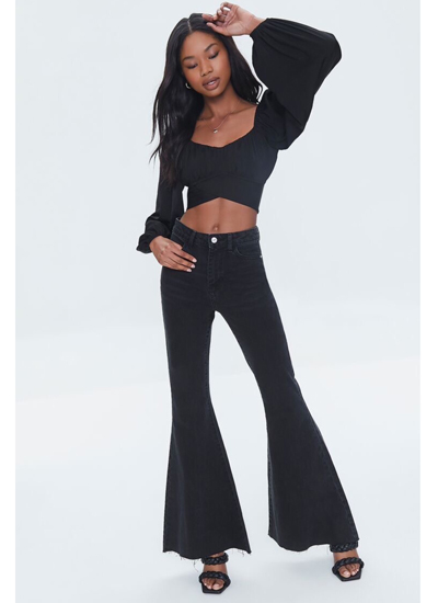 Comfy And Stylish Black Flared Pant