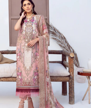 Digital Printed Lawn Shirt With Chiffon Dupatta