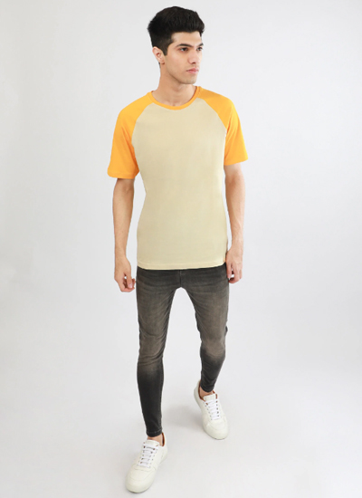 Featuring Contrasting Raglan Sleeves Shirt