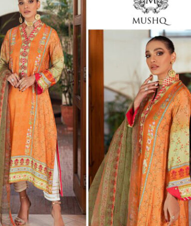 Mushq Unstitched Silk Collection Dress