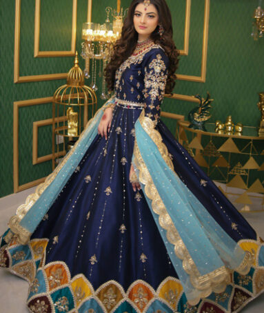 Fairy Blue Raw Silk Lehenga And Choli